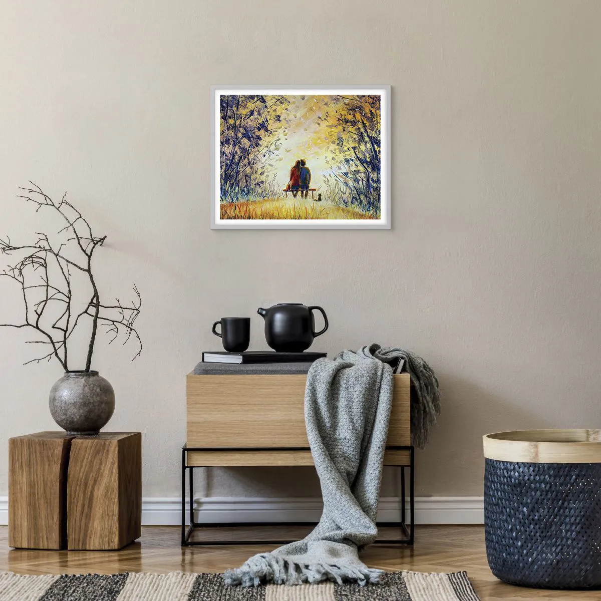 Poster in einem weißen Rahmen - Magischer Augenblick - 50x40 cm