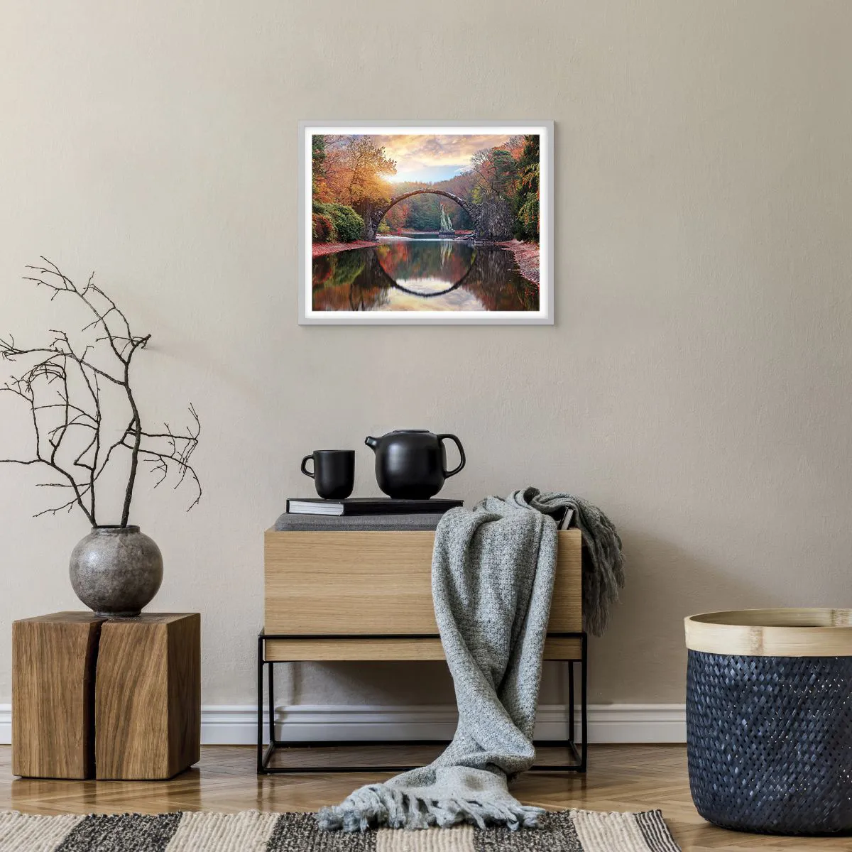 Poster in einem weißen Rahmen - Auf der anderen Seite des Spiegels - 50x40 cm