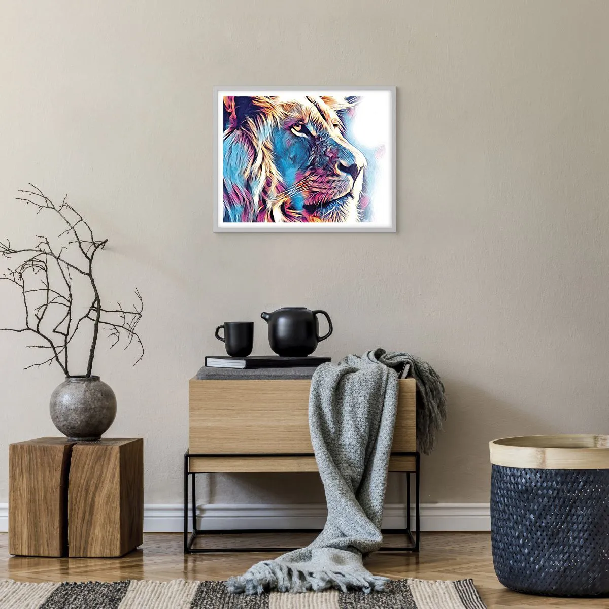 Plakat w białej ramie - Mądrość natury - 50x40 cm