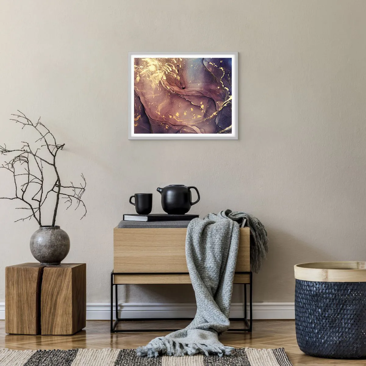 Plakát v bílém rámu - Hmota a duch - 50x40 cm