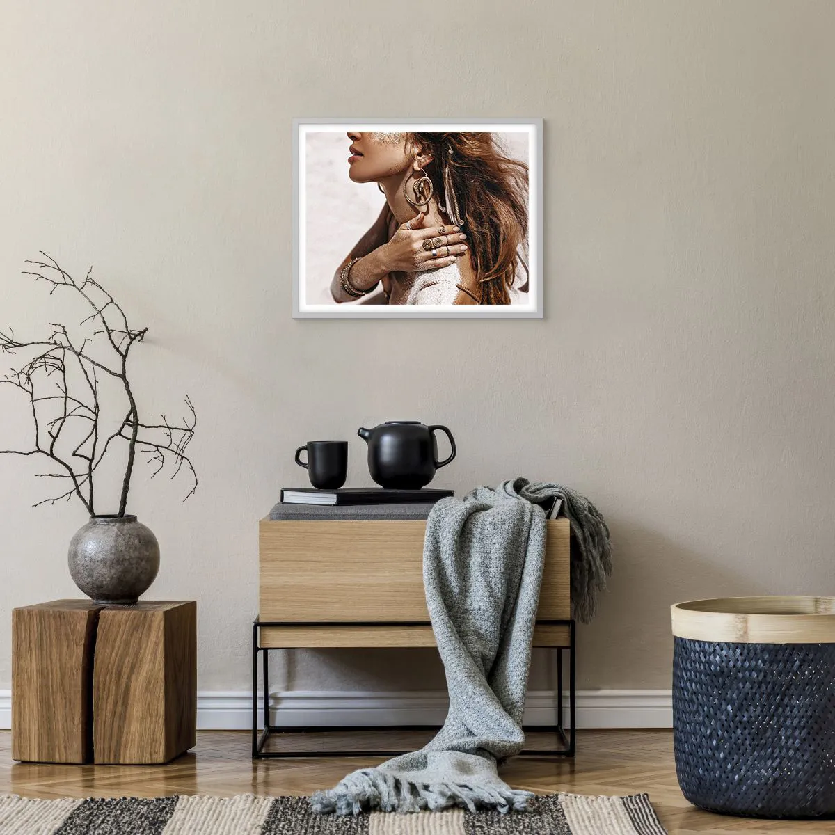 Plakat w białej ramie - Królowa dzikiej plaży - 50x40 cm