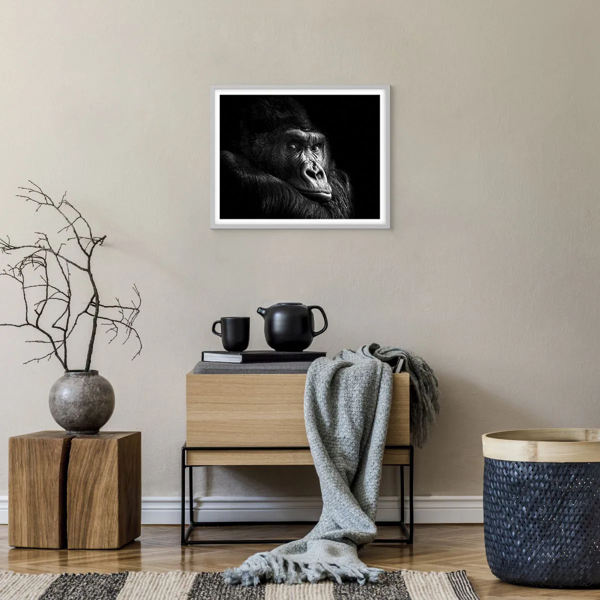 Poster in white frmae - What Are You Looking At? - 50x40 cm