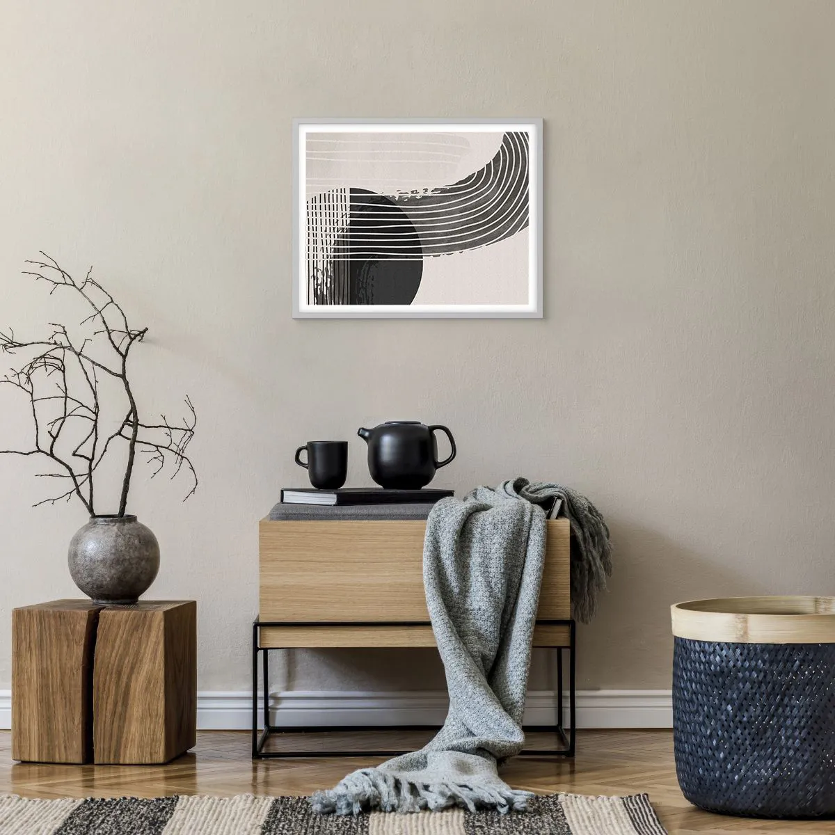 Poster in cornice bianca - Andata e ritorno - 50x40 cm