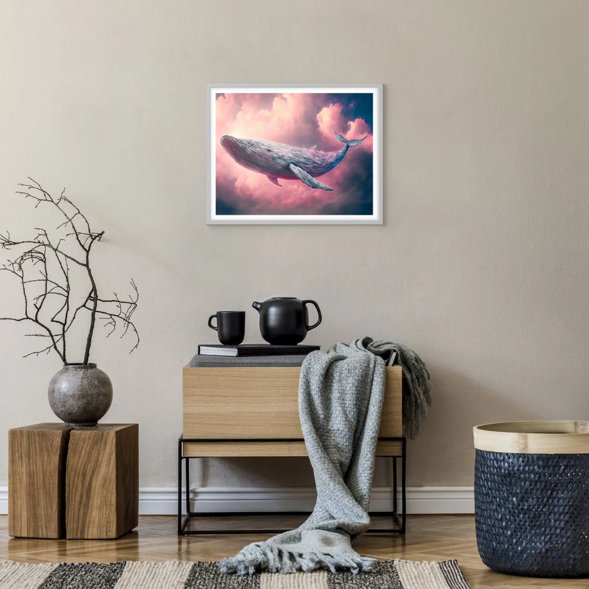 Póster en marco blanco - La reina de los mares asciende - 50x40 cm