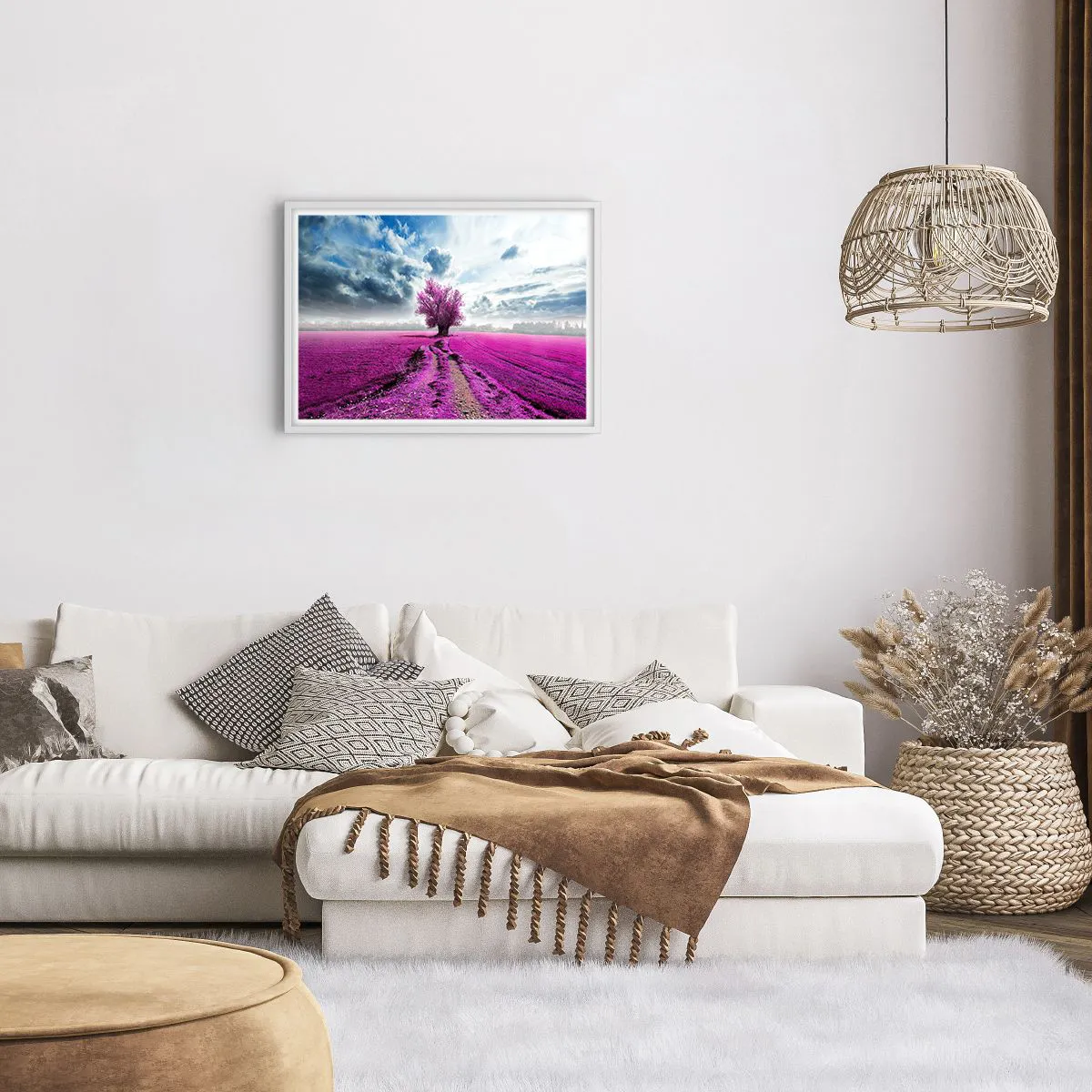 Poster in einem weißen Rahmen - Heide - Wildnis - 70x50 cm