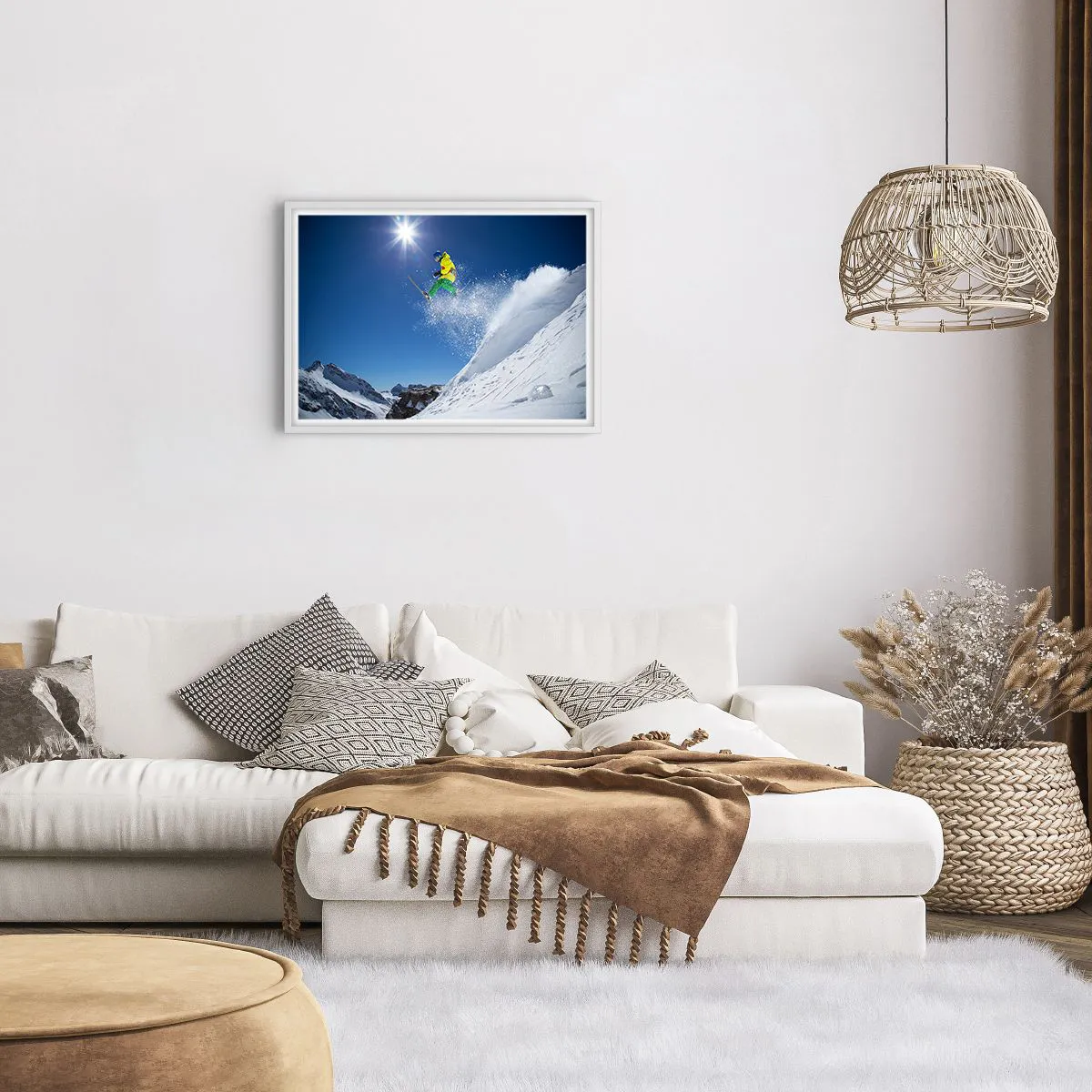 Pôster em moldura branca - Dançando com as montanhas - 70x50 cm