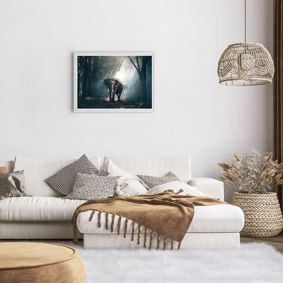 Pôster em moldura branca - Um passeio descontraído - 70x50 cm