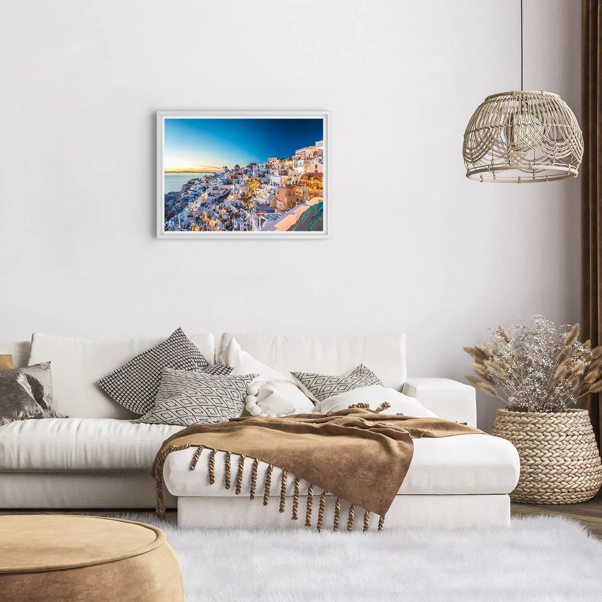 Póster en marco blanco - La esencia de lo griego - 70x50 cm