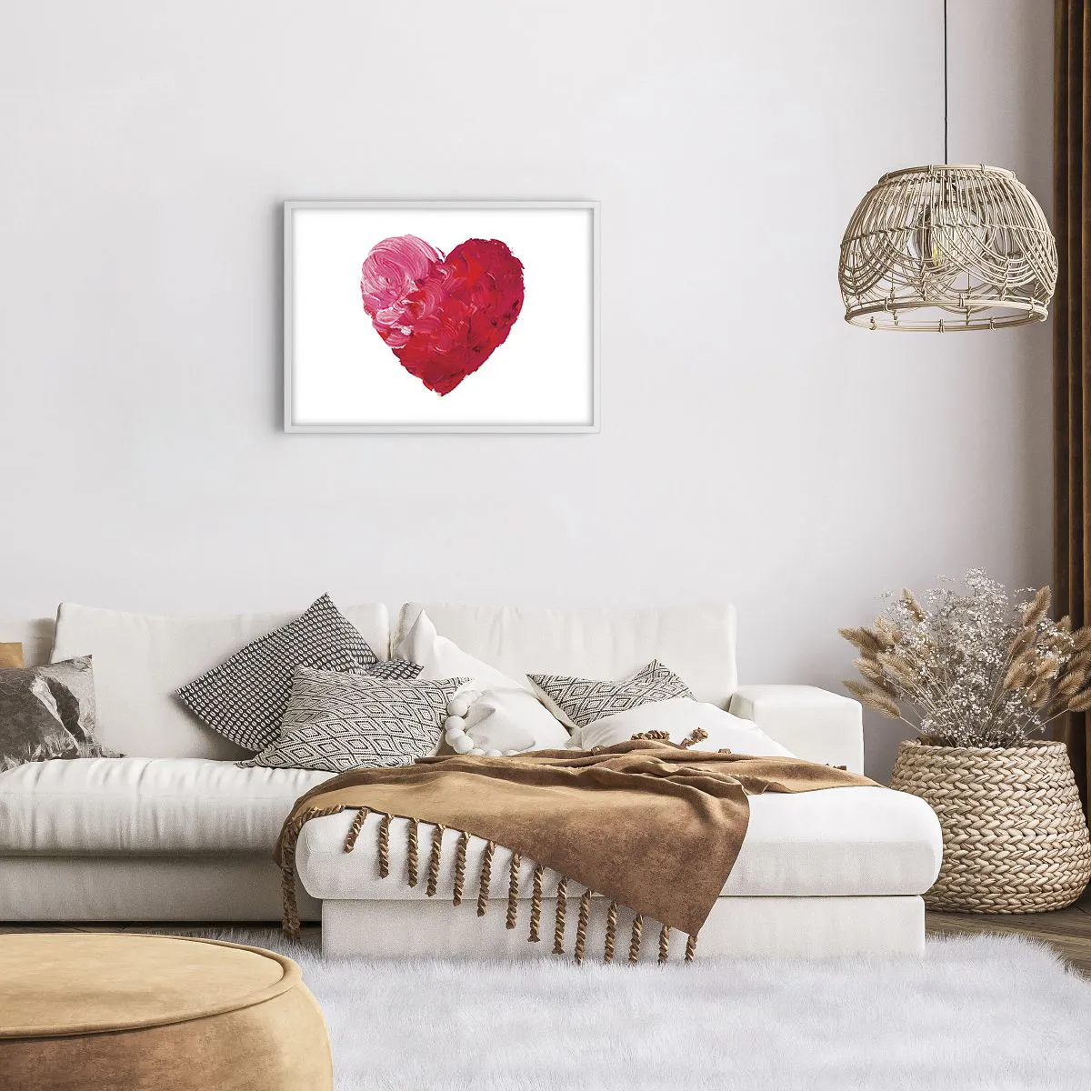 Affisch i vit ram - All you need is love - 70x50 cm