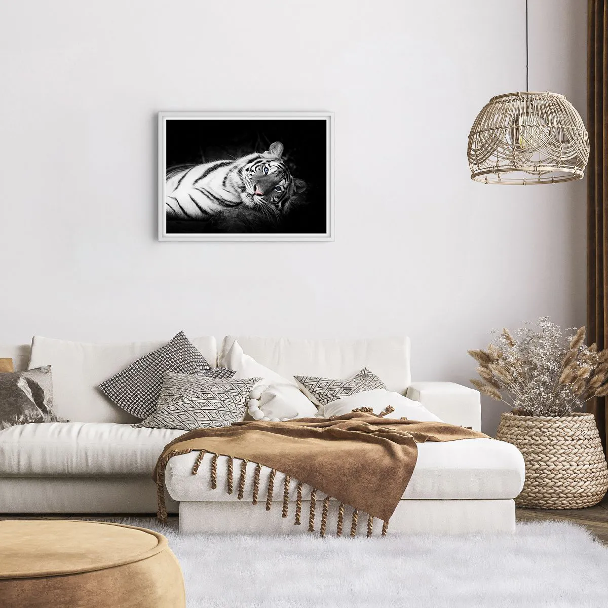 Plakát v bílém rámu - Divočina a klid - 70x50 cm