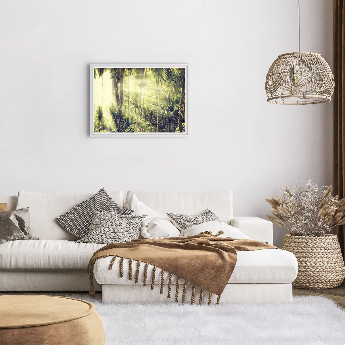 Plakat i hvid ramme - I grønne gløder - 70x50 cm