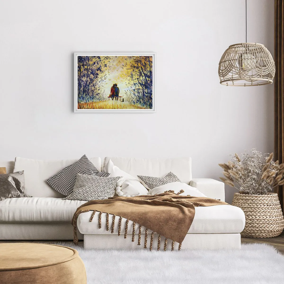 Affiche dans un cadre blanc - Poster - Moment magique - 70x50 cm