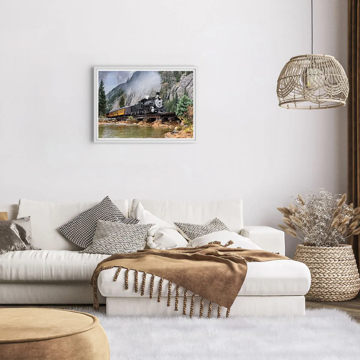 Plakat w białej ramie - A dokąd to? Dokąd? - 70x50 cm