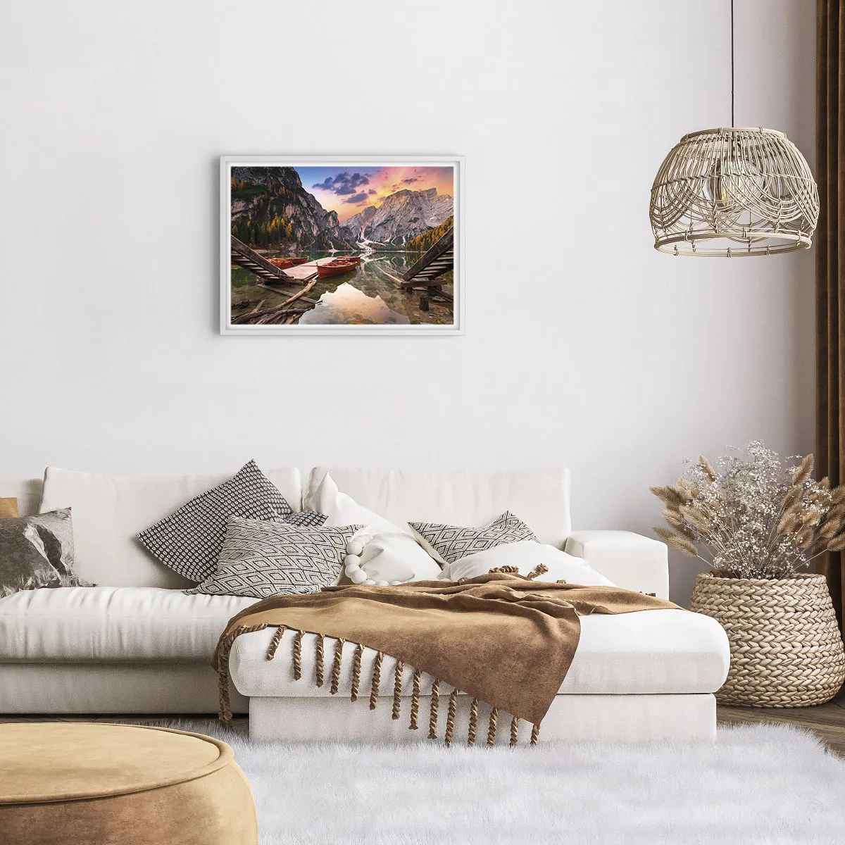 Affiche dans un cadre blanc - Poster - Promesse du jour - 70x50 cm