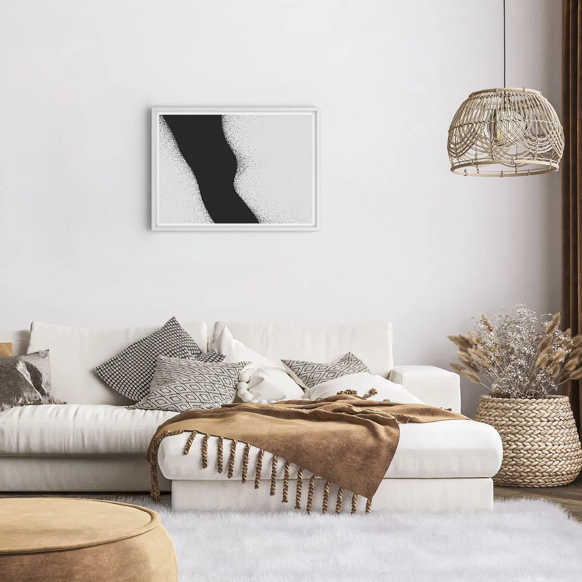 Poster in einem weißen Rahmen - Flüssiges Gleichgewicht - 70x50 cm