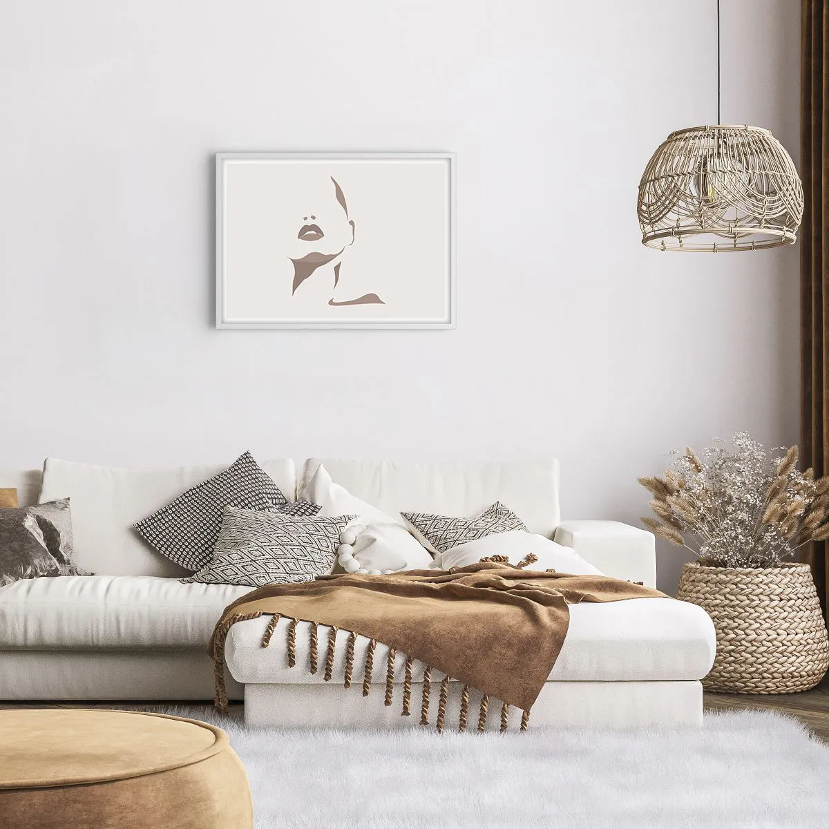 Poszter fekete keretben -  Fényből és árnyékból létrehozott - 70x50 cm