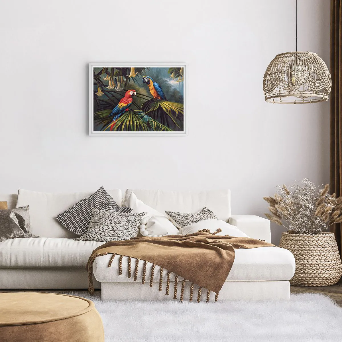 Plakat w białej ramie - Romantyzm w tropikach - 70x50 cm