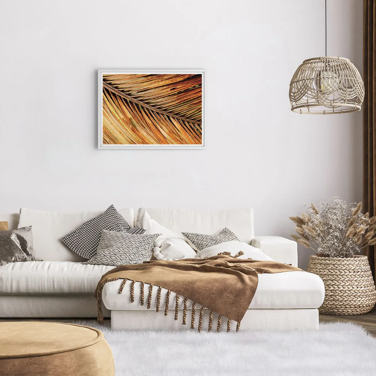 Poster in cornice bianca - Oro di cocco - 70x50 cm