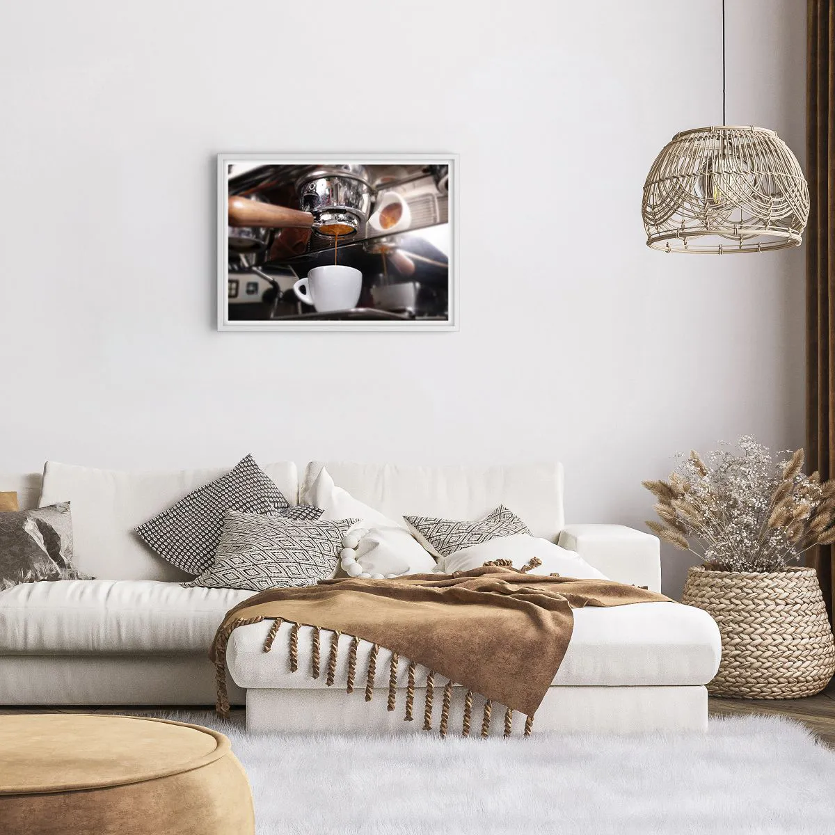 Poster in einem weißen Rahmen - Gute Zeit des Tages - 70x50 cm