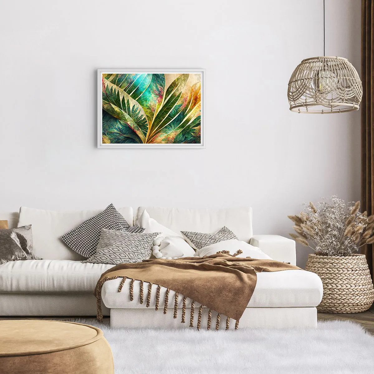 Poster in cornice bianca - I colori dei tropici - 70x50 cm