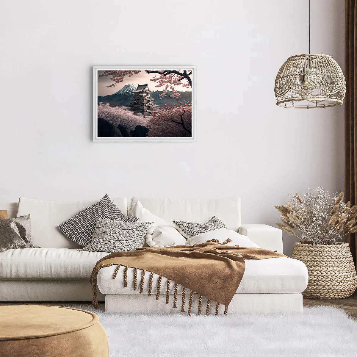 Poszter fekete keretben - A cseresznyevirágzás országa - 70x50 cm