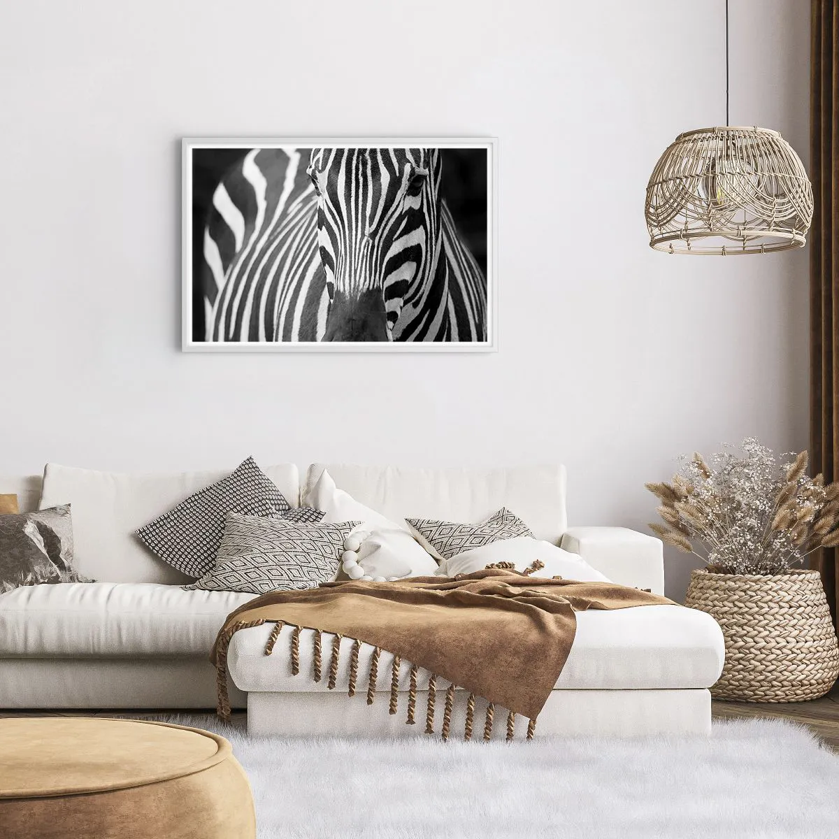 Plakat i hvid ramme - Verden er sort og hvid - 91x61 cm