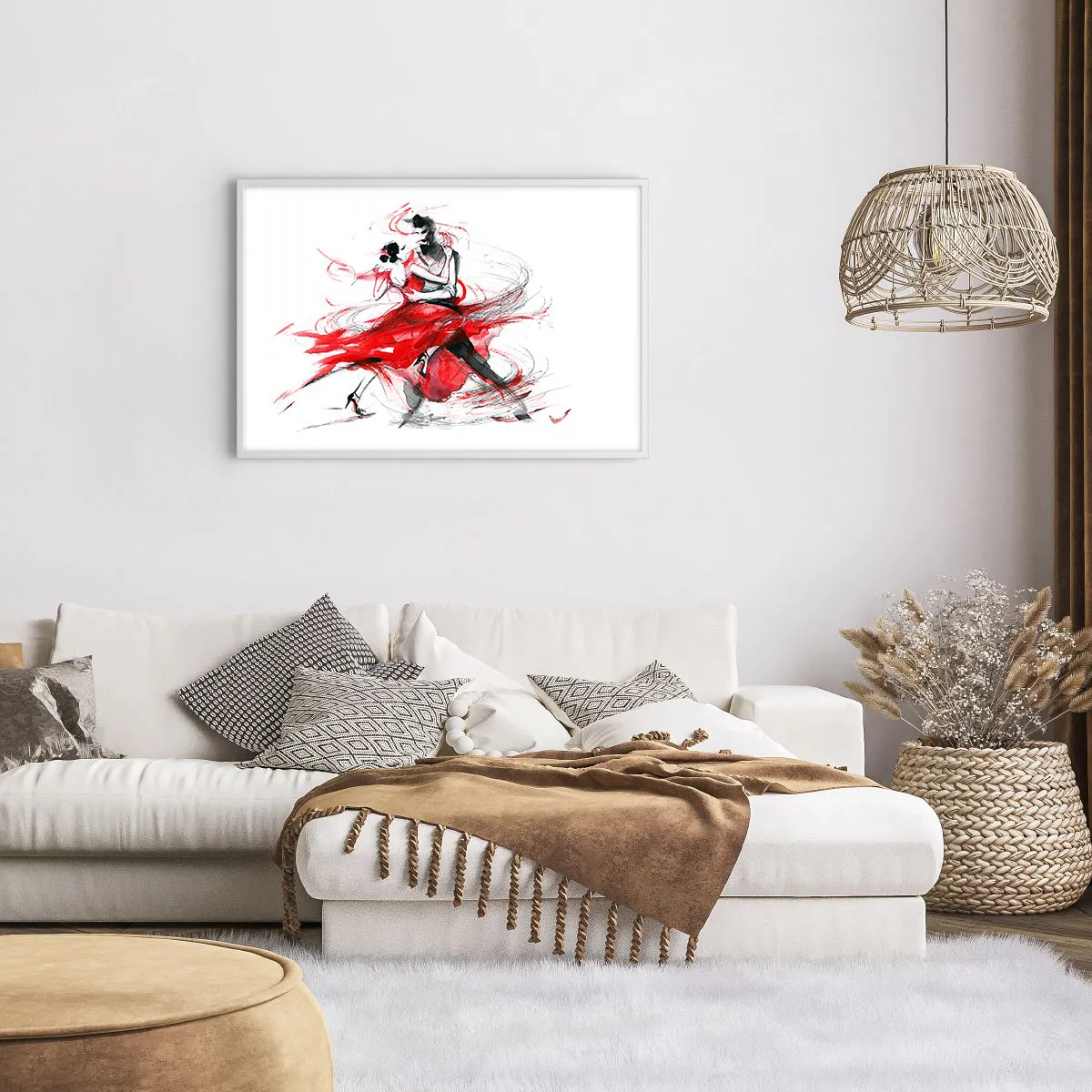 Poster in einem weißen Rahmen - Tango – der Rhythmus der Leidenschaft - 91x61 cm