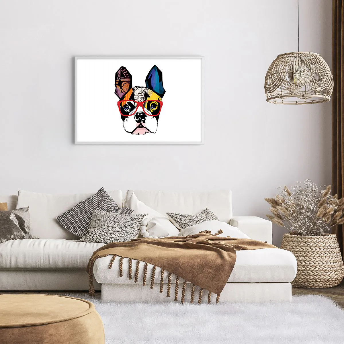 Póster en marco blanco - El intelectual - 91x61 cm