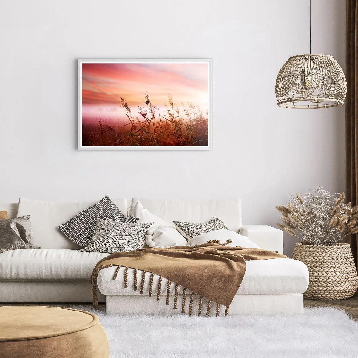 Plakat w białej ramie - Latawce, dmuchawce, wiatr - 91x61 cm