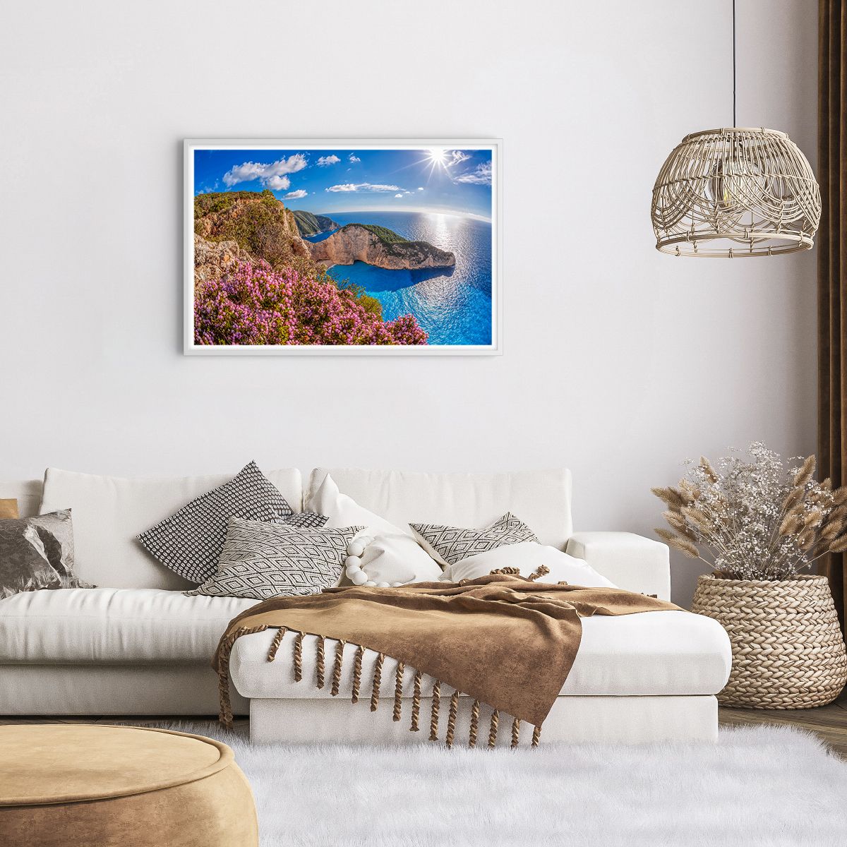 Póster en marco negro 30x30 cm - Mis grandes vacaciones en Grecia - Arttor  - Decoraciones de pared modernas y originales para el salón y el dormitorio