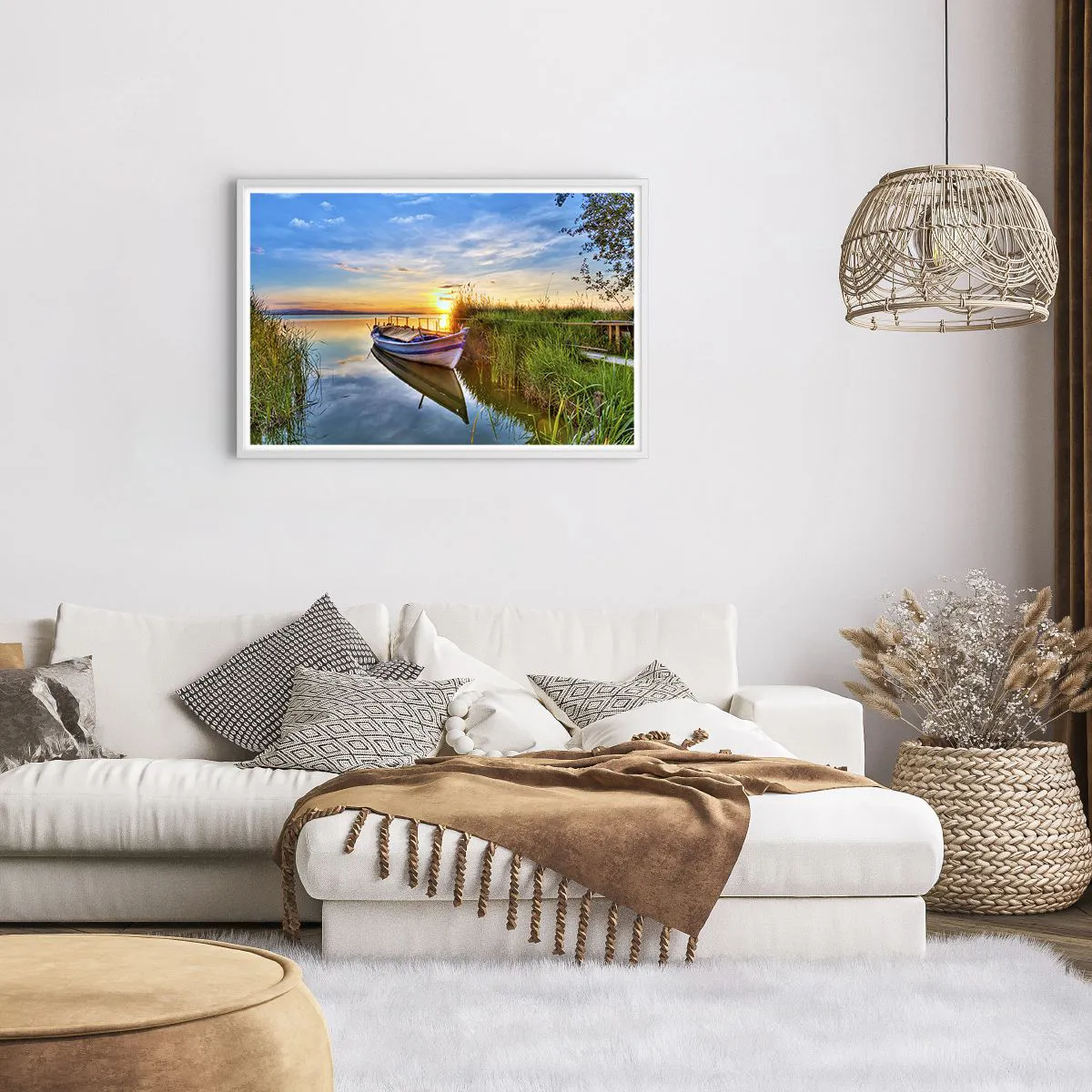 Affisch i vit ram - Uppfyllda drömmars vik - 91x61 cm