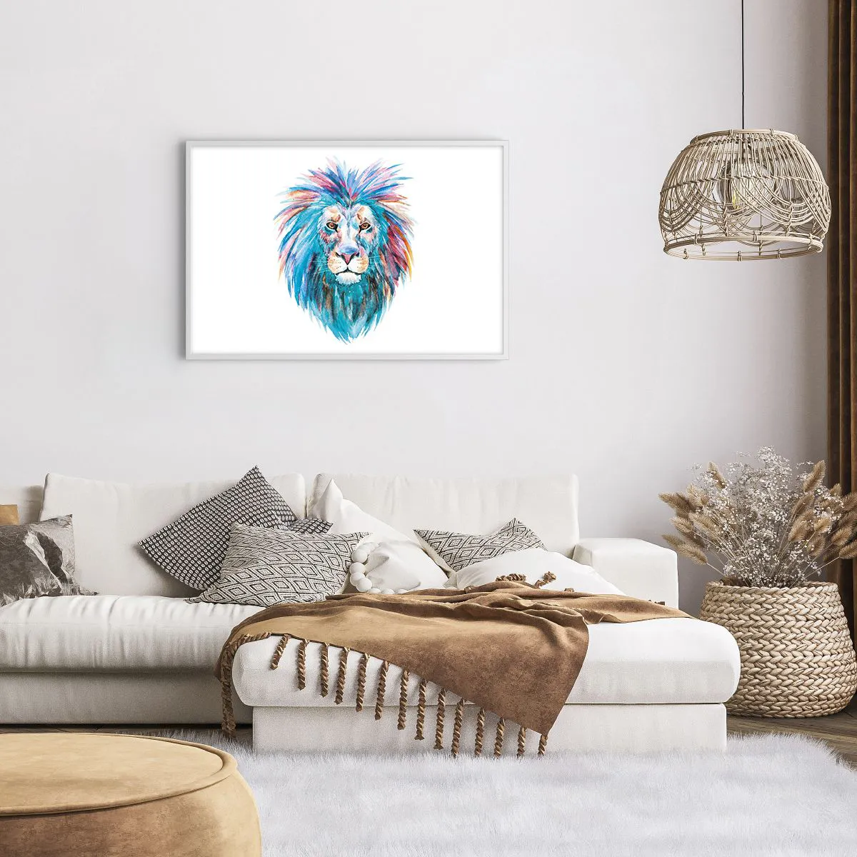 Affisch i vit ram - Elektrifierande aura - 91x61 cm