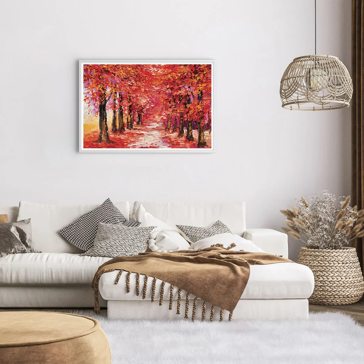 Poster in einem weißen Rahmen - Herbstlicher Eindruck - 91x61 cm