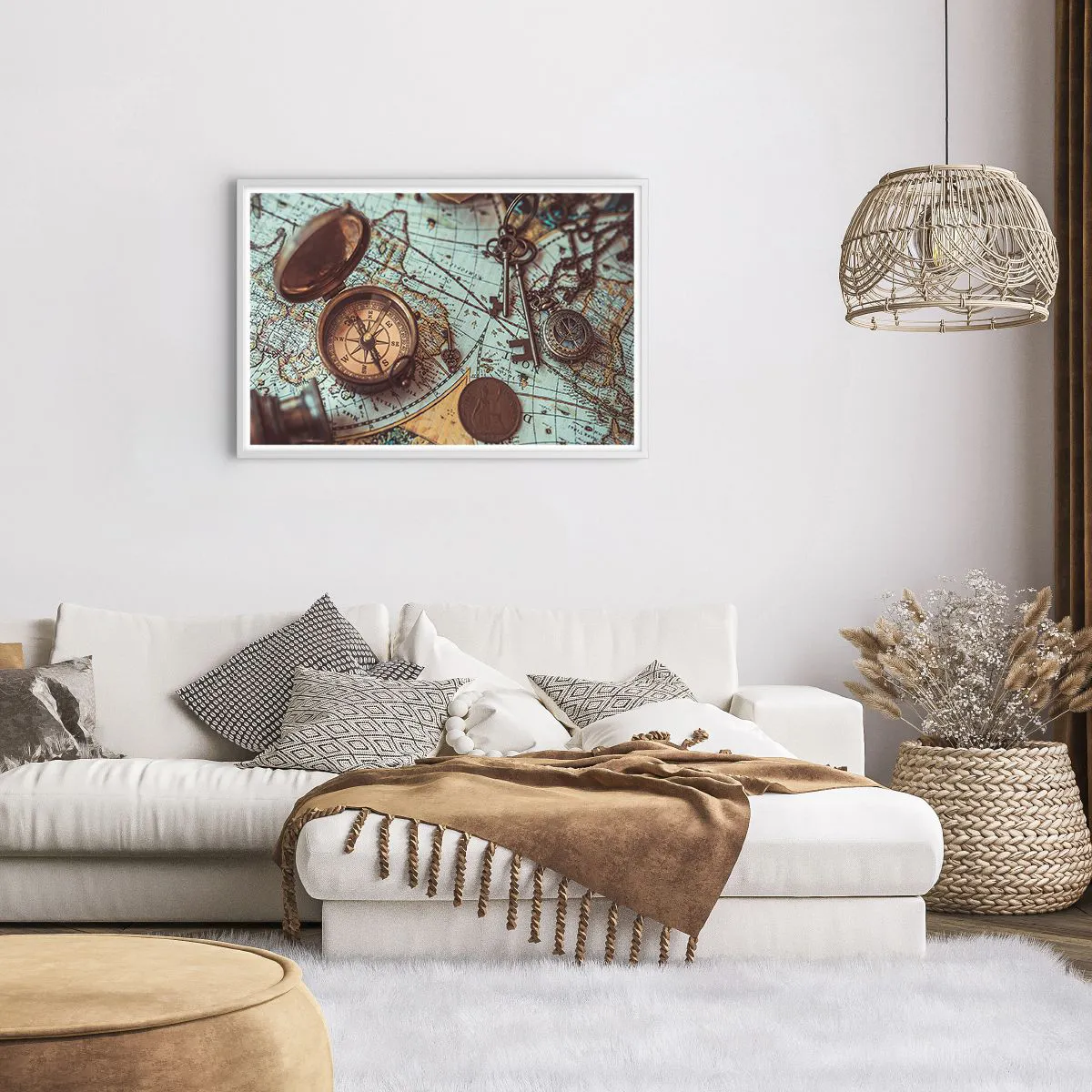 Plakát v bílém rámu - Pro dobrodruha - 91x61 cm