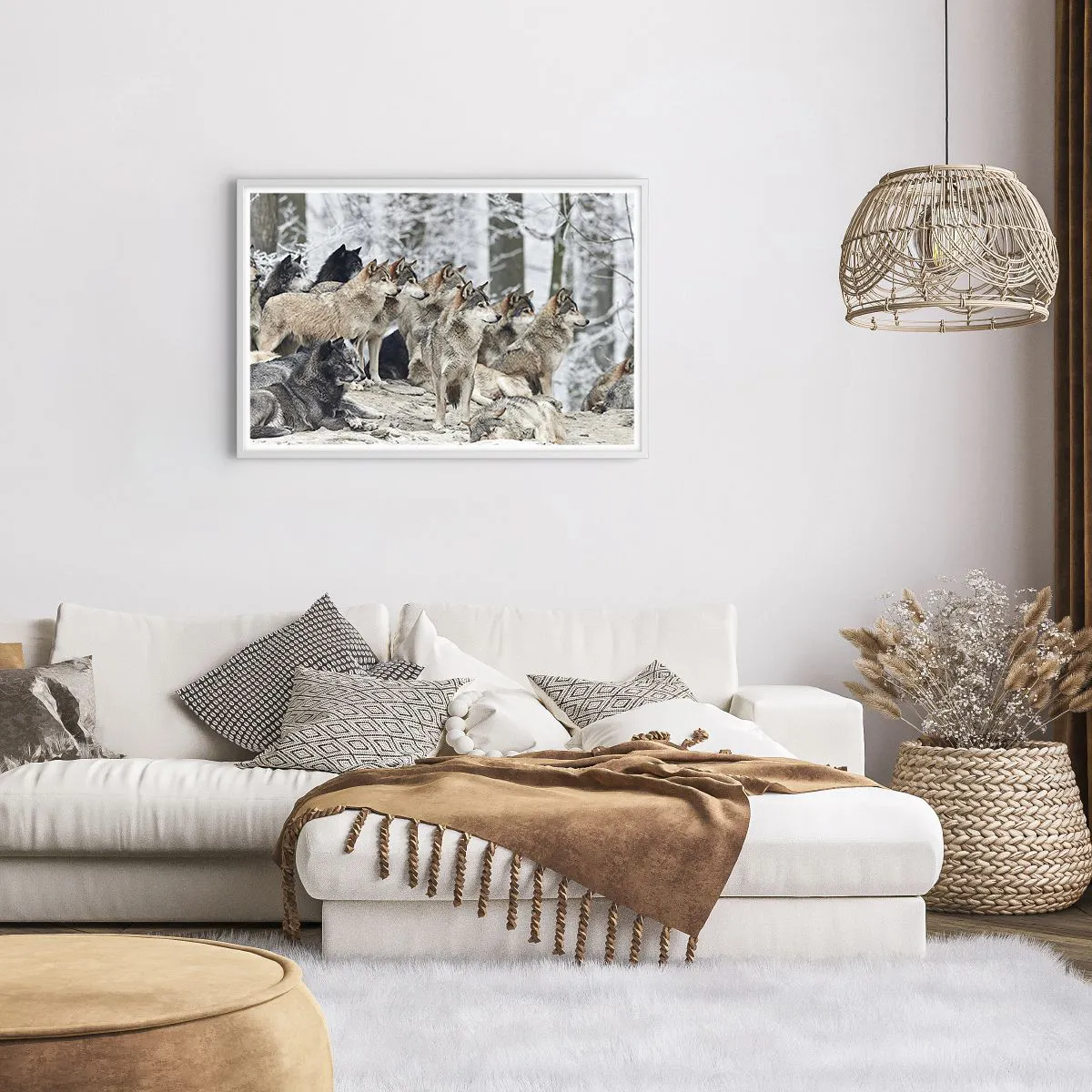 Plakát v bílém rámu - Rodina a přátelé - 91x61 cm