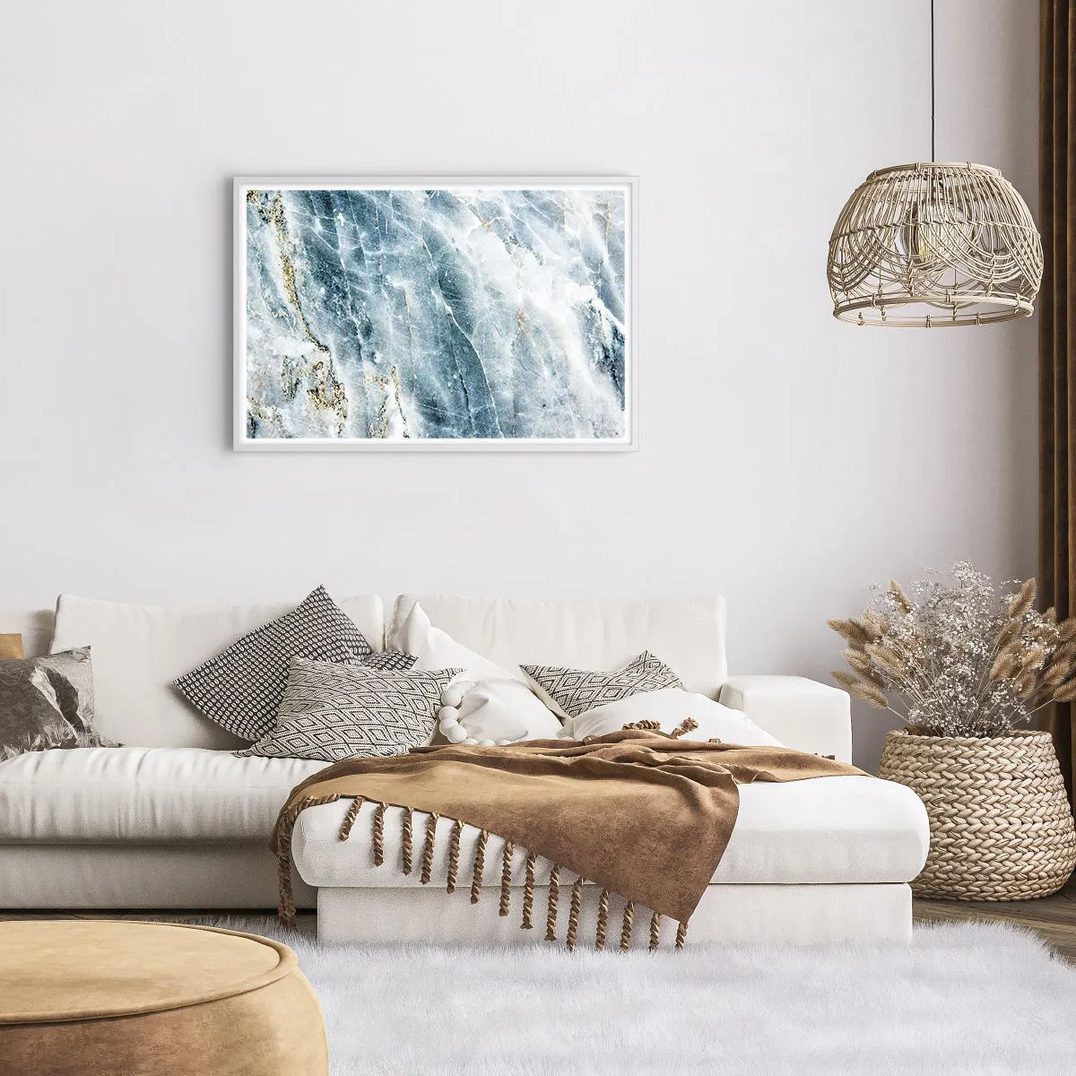 Plakat w białej ramie - Lodowy świat - 91x61 cm