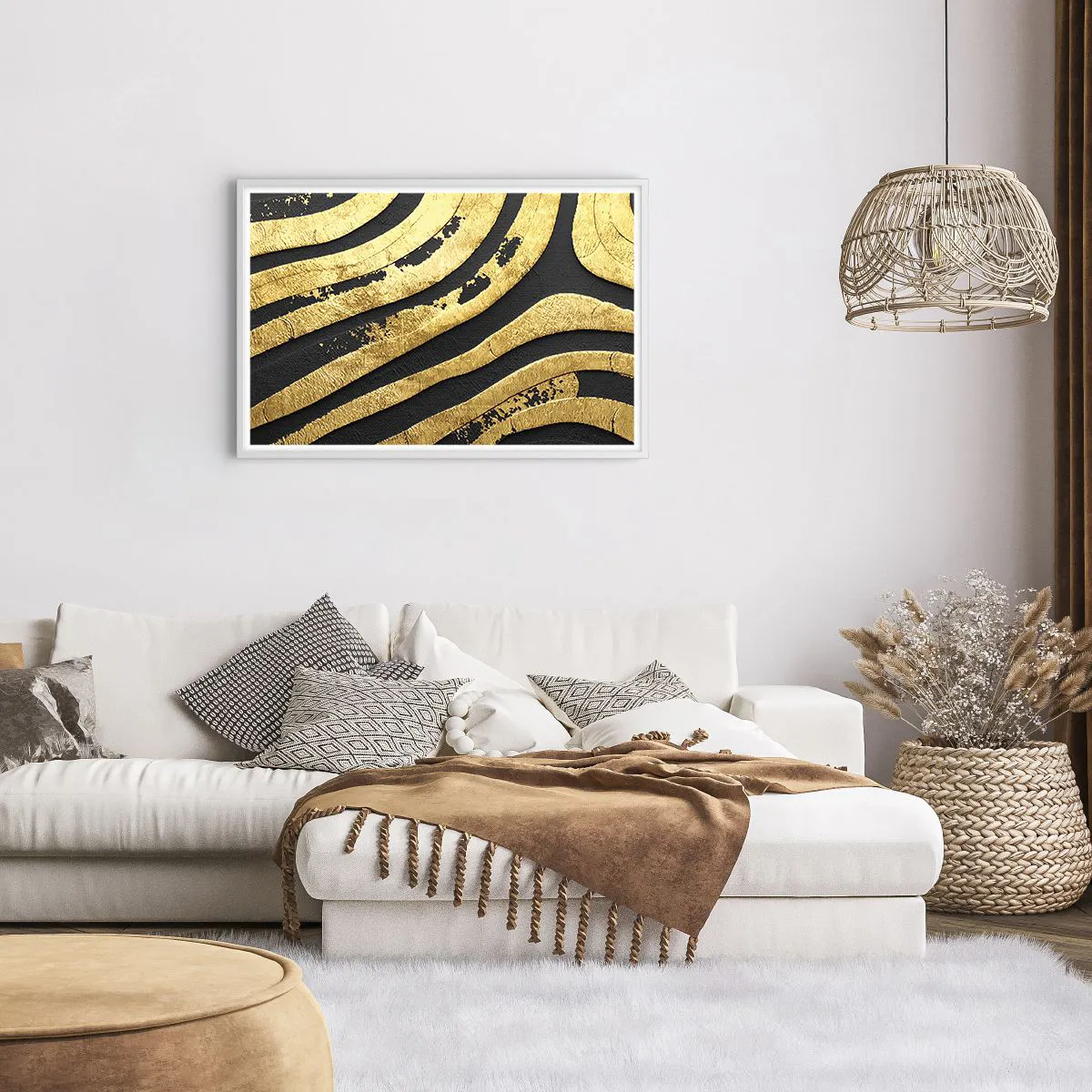 Affiche dans un cadre blanc - Poster - Tout coule - 91x61 cm