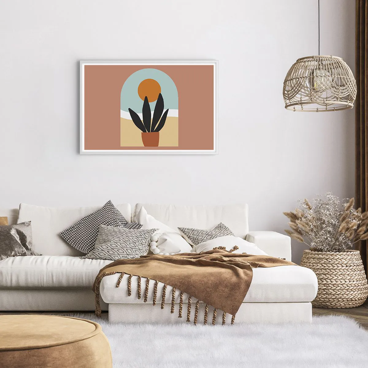 Affisch i vit ram - Små glädje - 91x61 cm