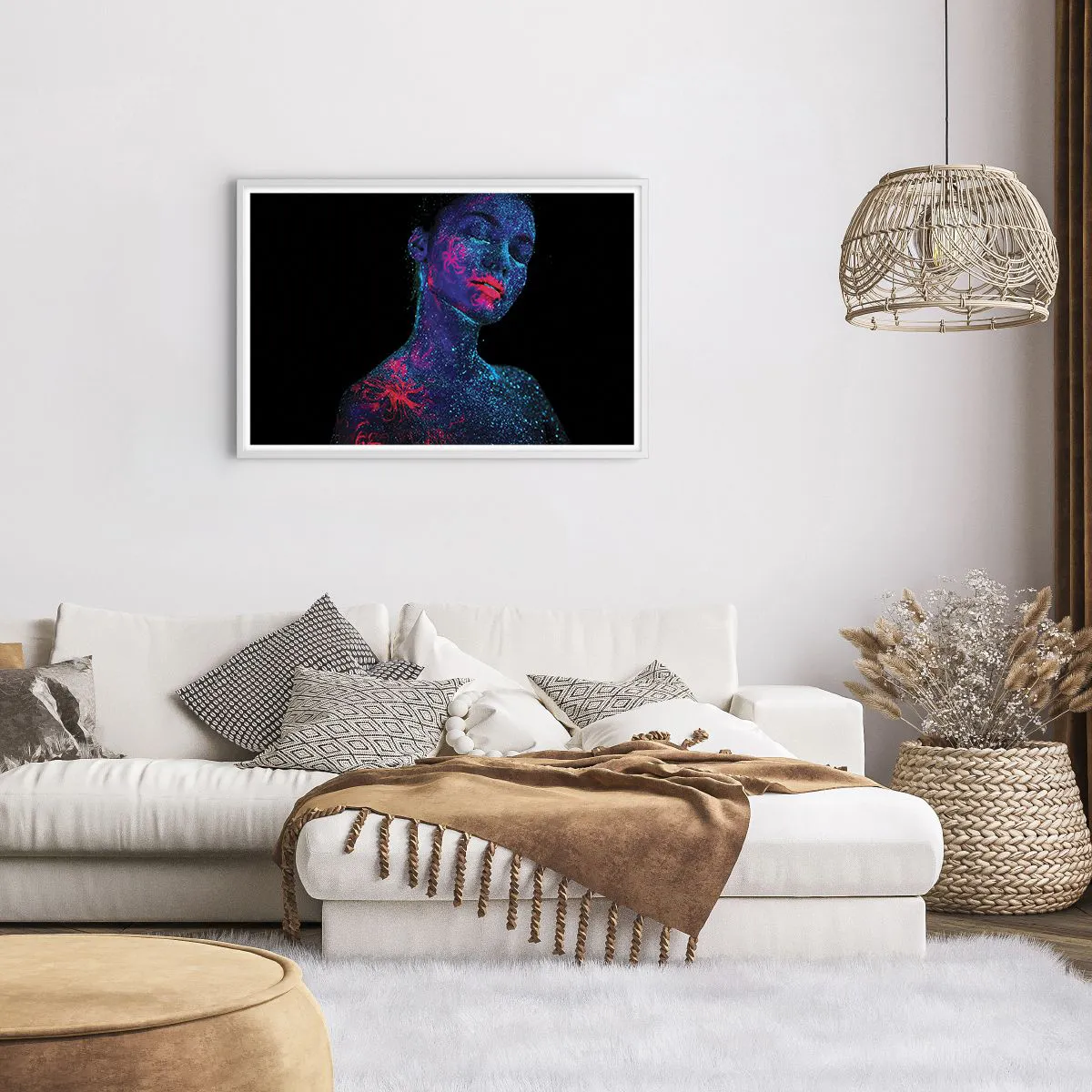 Poster in einem weißen Rahmen - Im Sternenstaub - 91x61 cm