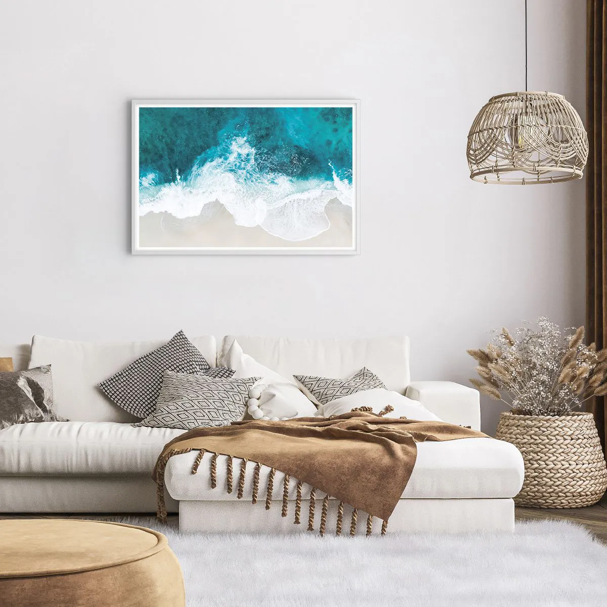 Poster in white frmae - Natural Caress - 91x61 cm