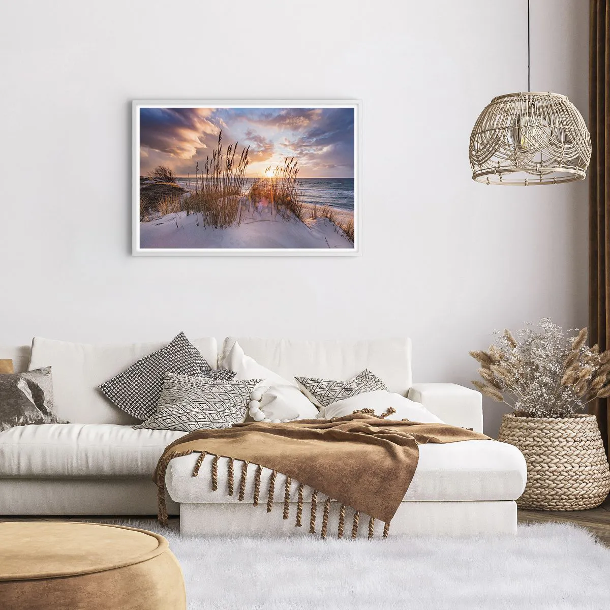 Poster in cornice bianca - L'addio al sole e al vento - 91x61 cm