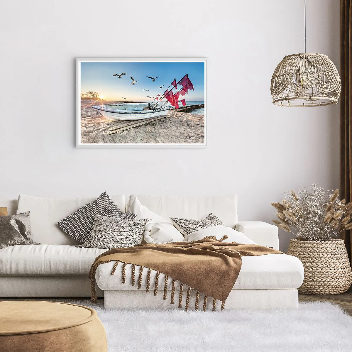 Plakat w białej ramie - Zasłużony odpoczynek - 91x61 cm