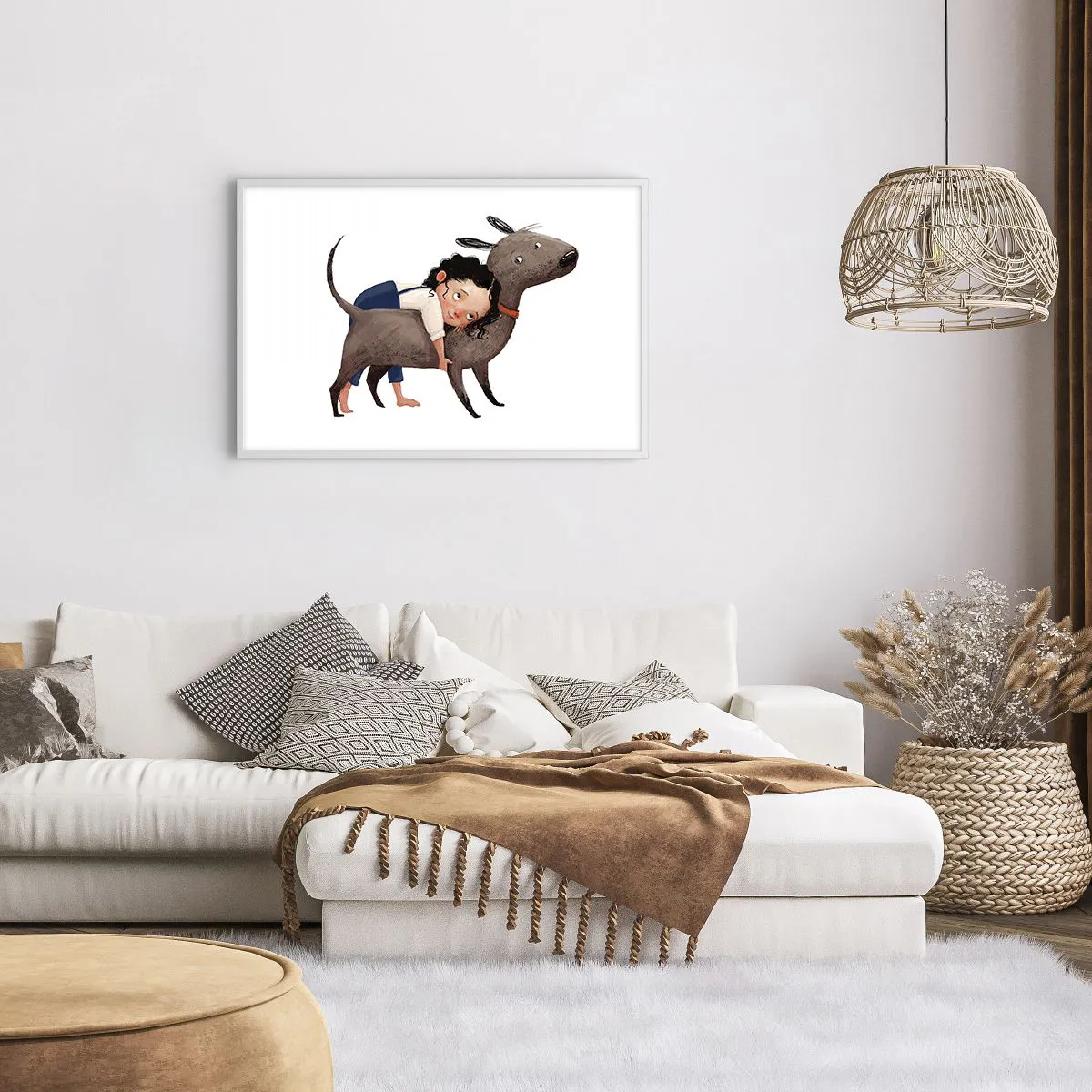 Plakát v bílém rámu - Nejlepší přátelé - 91x61 cm