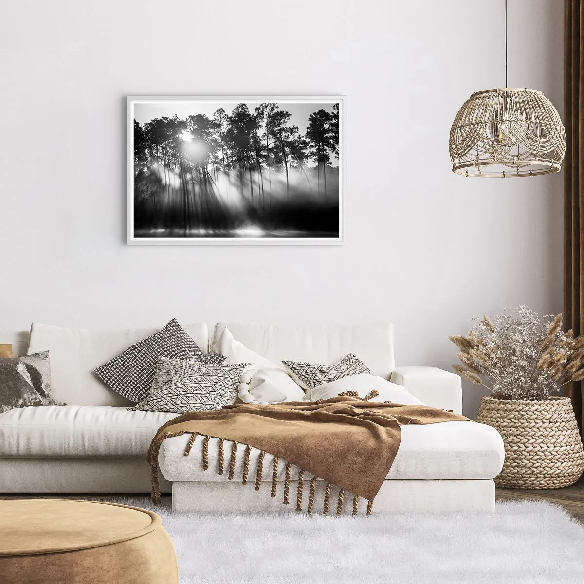 Plakat w białej ramie - Niepowstrzymane słońce - 91x61 cm