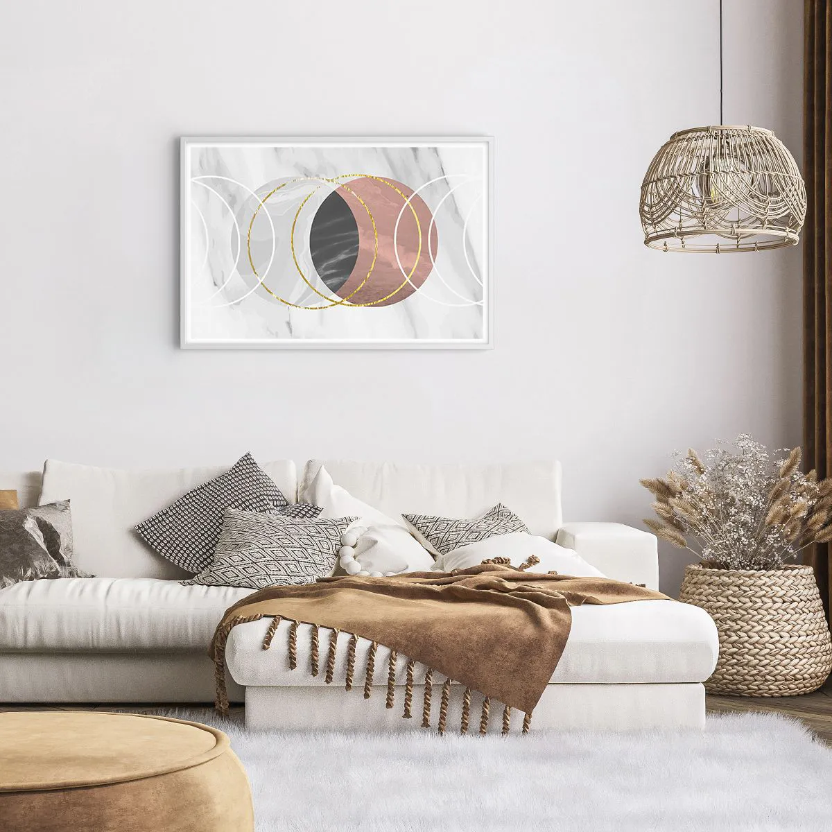 Plagát v bielom ráme - Hudba sfér - 91x61 cm