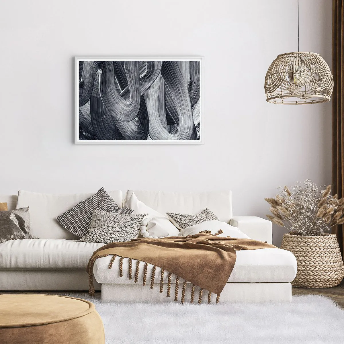 Poster in white frmae - Fluidity of Reality - 91x61 cm