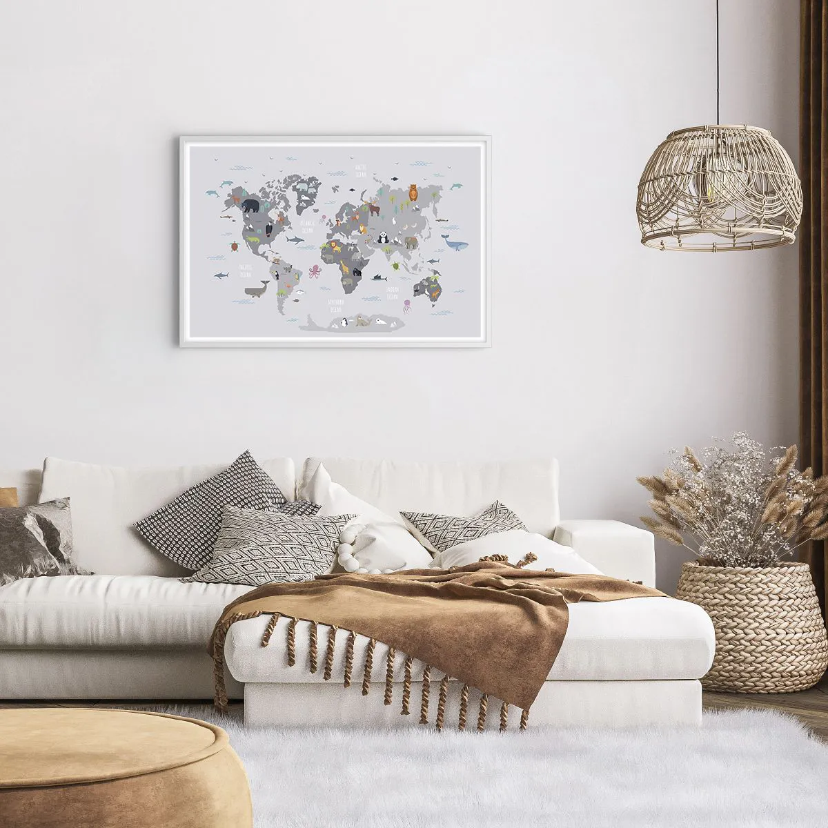 Poster in cornice bianca - Dimmi di dove sei... - 91x61 cm