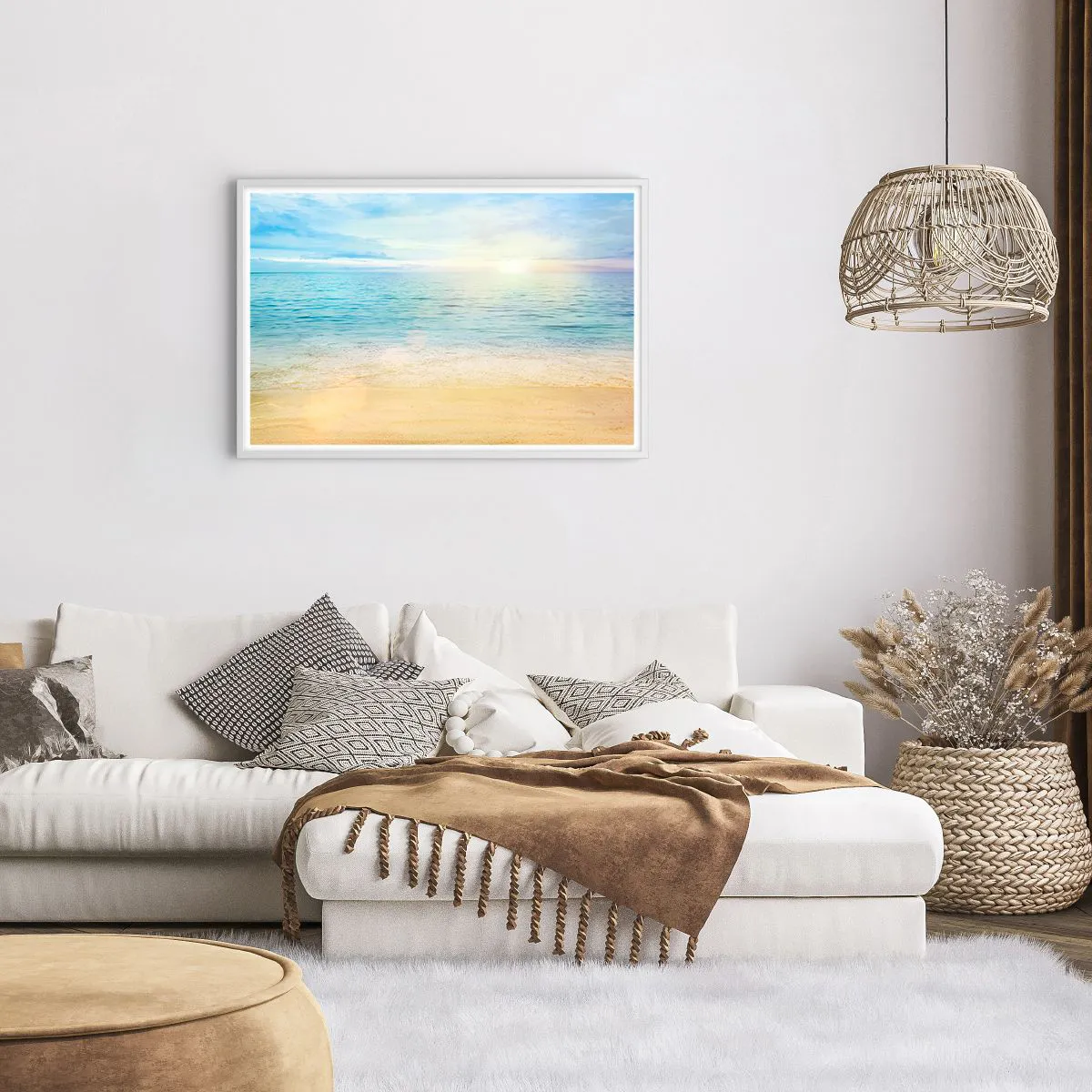 Affiche dans un cadre blanc - Poster - Le grand bleu - 91x61 cm