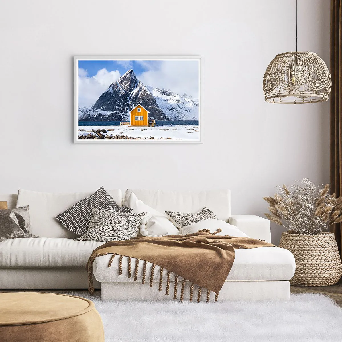 Affisch i vit ram - Skandinavisk semester - 91x61 cm
