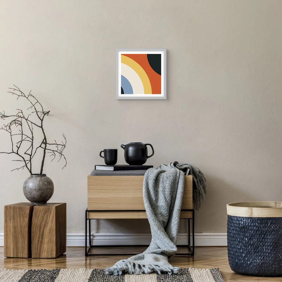 Affiche dans un cadre blanc - Poster - Vers son soi - 30x30 cm